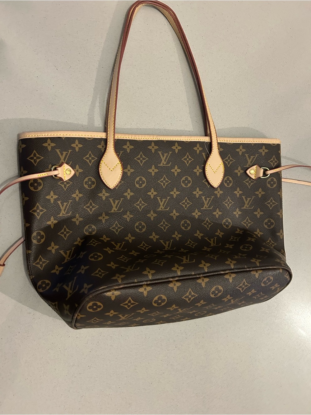 Louis Vuitton Monogram Neverfull MM Tote in Brown and Natural Vachetta